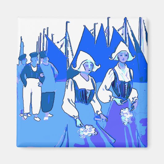 Blauwe Nederlanders, meisjes Magneet (Voorkant)