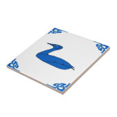 Blauwe Nederlandse eend Tegeltje (Zijkant)