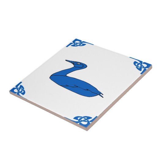 Blauwe Nederlandse eend Tegeltje (Zijkant)