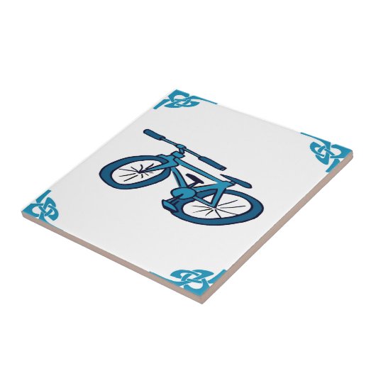 Blauwe Nederlandse fiets Tegeltje (Zijkant)