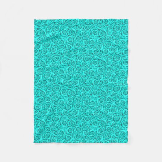 blauwe neon fleece deken (Voorkant)