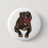 Blauwe neus Pitbull-Button Ronde Button 5,7 Cm (Voorkant)