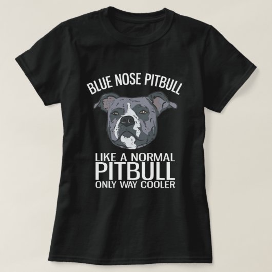 Blauwe neus pitbull net als een normale pitbull al t-shirt (Design voorkant)