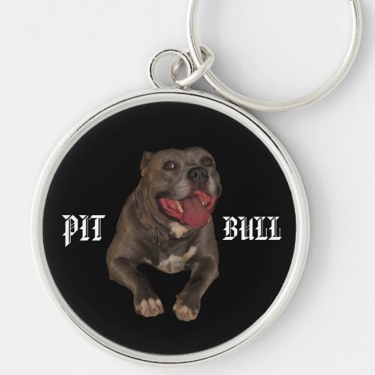 Blauwe neus Pitbull-Sleutelhanger Sleutelhanger (Voorkant)