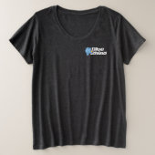Blauwe neushoorn "Grilling Expert" Donker Grote Maat T-shirt (Design voorkant)