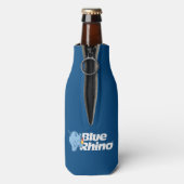 Blauwe neushoornfles koeler (Fles Achterkant)