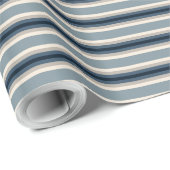 Blauwe neutrale strepen A Cadeaupapier (Rol Hoek)