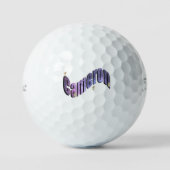 Blauwe Nevel Cameron Naam Met Teddyberen, Golfballen (Voorkant)