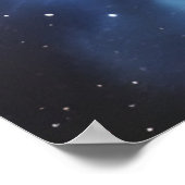 Blauwe nevel horizontaal Poster (Hoek)