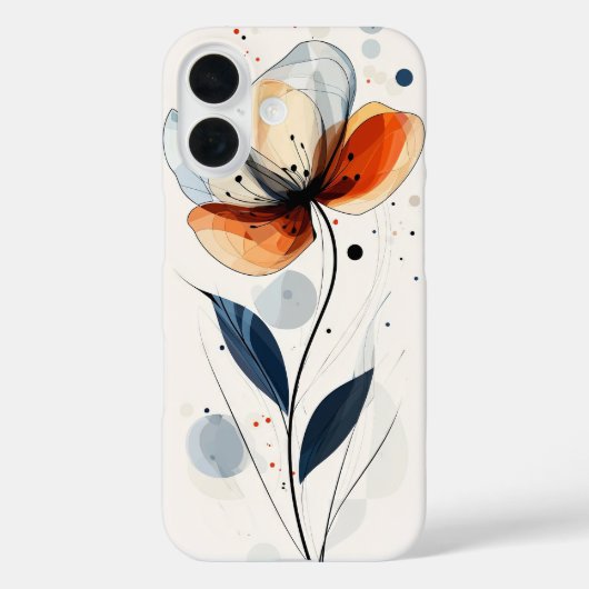 blauwe nevelbloesem Case-Mate iPhone case (Achterkant)