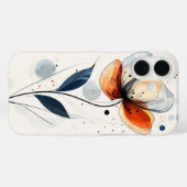 blauwe nevelbloesem Case-Mate iPhone case (Achterkant (horizontaal))