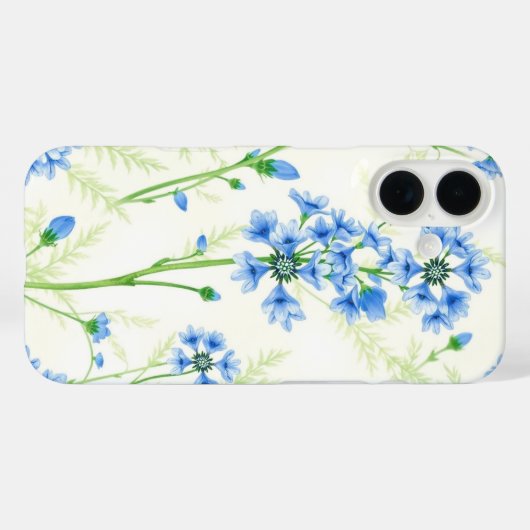 Blauwe Nigella Case-Mate iPhone Case (Achterkant (horizontaal))