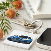 Blauwe Nissan R34 Skyline Sleutelhanger (Voorkant Rechts)