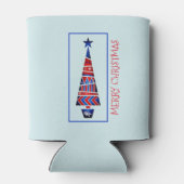 Blauwe Noordse kerstrenrenrennen Blikjeskoeler (Achterkant)