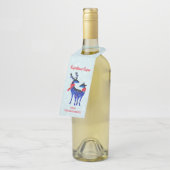 Blauwe Noordse kerstrenrenrennen Flessenhanger (Schuin)