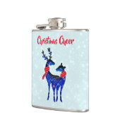 Blauwe Noordse kerstrenrenrennen Heupfles (Links)