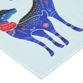 Blauwe Noordse kerstrenrenrennen Korte Tafelloper (Hoek)