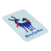 Blauwe Noordse kerstrenrenrennen Magneet (Rechterzijde)