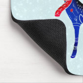 Blauwe Noordse kerstrenrenrennen Muismat (Hoek)