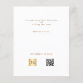 Blauwe nordic sterren kabouter QR business kerst Flyer (Achterkant)