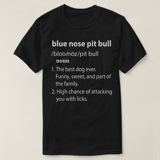Blauwe nose Pit Bull T-shirt (Design voorkant)