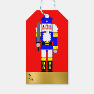 Blauwe Notekraker Cadeaulabel