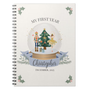 Blauwe Notenkraker Baby shower eerste jaar mijlpaa Notitieboek