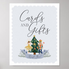 Blauwe Notenkraker baby shower kaarten en geschenk Poster