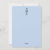 Blauwe Notenkraker Kerstmis Feestdagenkaart (Achterkant)