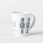 Blauwe Notenkraker Kerstmis Latte Mok (Rechterhoek)