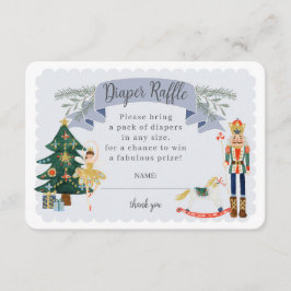 Blauwe Notenkraker Luier Raffle baby Invoegen Informatiekaartje