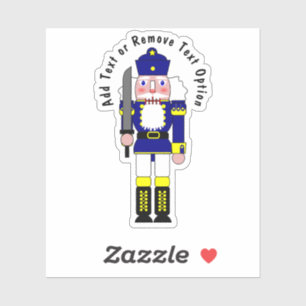 Blauwe Notenkraker Soldaat Kerstmis Sticker