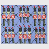  Blauwe Notenkraker Soldaten inpakpapier (Vlak)