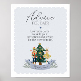 Blauwe Notenkraker winteradvies voor baby shower t Poster