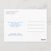 BLAUWE NOTENKRAKERS KERST BRIEFKAART (Achterkant)