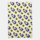 Blauwe Notenkrakers Kerstmis Theedoek (Verticaal)