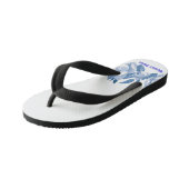 Blauwe nuance gezamenlijk bad kinder teenslippers (Schuin)