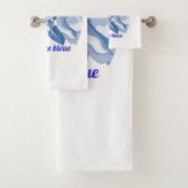 Blauwe nuance samen bad handdoek (Insitu)