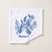 Blauwe nuance samen bad handdoek (Wasdoekje)