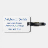 Blauwe NYC Griekse Diner Deli Coffee Cup Monogram Bagagelabel (Achterkant horizontaal)