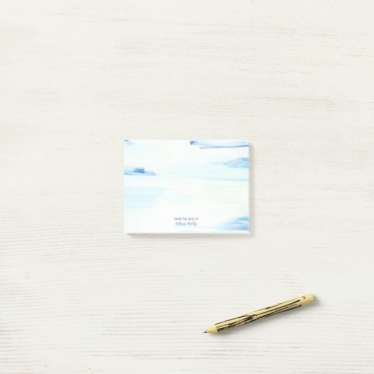 Blauwe Oceaan Abstracte Kunst Gepersonaliseerde Na Post-it® Notes (Op bureau)