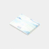 Blauwe Oceaan Abstracte Kunst Persoonlijke Naam Post-it® Notes (Schuin)
