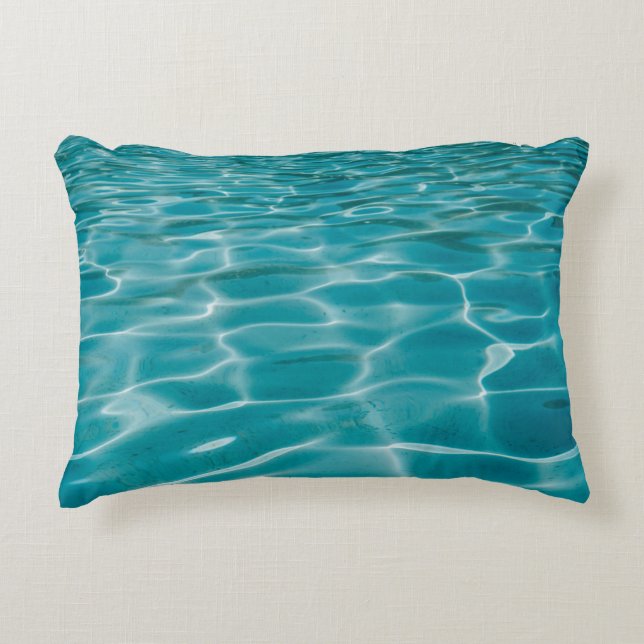 Blauwe oceaan accent kussen (Voorkant)