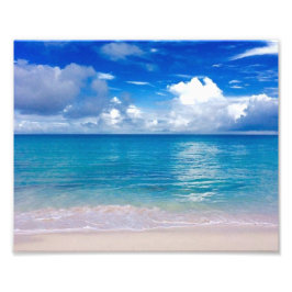 Blauwe Oceaan | Beach Print Foto Afdruk
