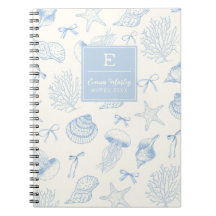 Blauwe  Oceaan bogen Monogrammed girly