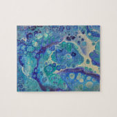 Blauwe oceaan bubbels puzzel legpuzzel (Horizontaal)