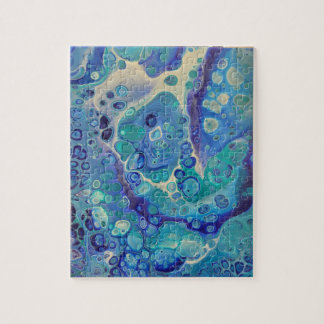 Blauwe oceaan bubbels puzzel legpuzzel
