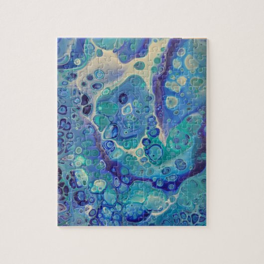 Blauwe oceaan bubbels puzzel legpuzzel (Verticaal)