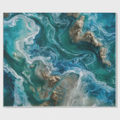 Blauwe Oceaan Cadeaupapier (Vlak)