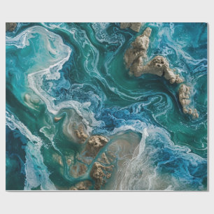 Blauwe Oceaan Cadeaupapier